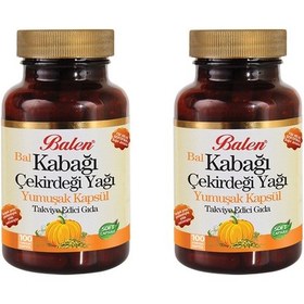 Resim 2 Adet Balen Kabak Çekirdeği 1000 MG 100 Yumuşak Kapsül 
