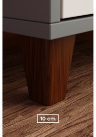 Resim Riva Tekli 10 Cm Koyu Ceviz Konik Köşeli Mobilya Ayağı Koltuk, Tv Ünitesi, Baza, Dolap İçin Koyu Ceviz 10 Cm 