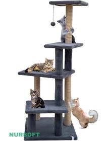 Resim Nursoft Premium Çok Katlı Uzun Büyük Boy Kedi Koltuk Tırmalama Koruyucu Tırmalama Tahtası 