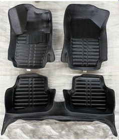 Resim Volkswagen Polo 6r-6c Uyumlu 2012-2018 5d Havuzlu Karbon Dizayn Paspas Seti 