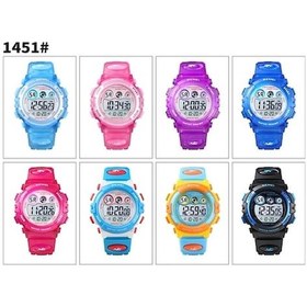 Resim Novahub Skmeı 1451 Led Dijital Kronometre Kronograf Aydınlık Saat Çocuk Spor Elektronik Saat Şeffaf Mor Çok Renkli Çok Renkli 