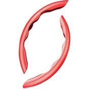 Resim Shineyee Kırmızı Karbon Fiberli Araba Direksiyon Kılıfı - Kayma Engellici, Evrensel Uyumlu 14.5-16 İnç , 2 Adet, Dayanıklı Ve Konfor Sağlar Kırmızı 