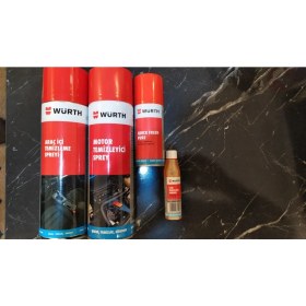 Resim Würth Araç Içi Temizleme + Hızlı Motor Temizleme + Qıck Fresh Araç Içi Tazeleme + Cam Sabunu 