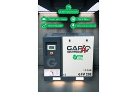 Resim GAP Kompresör Invertörlü Vidalı Hava Kompresörü 16 Bar 20 Hp (Tek Makine) GPV-20E 
