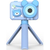 Resim Mengtuo El Standı Yeni Çocuk Kamerası Mavi Ayı 