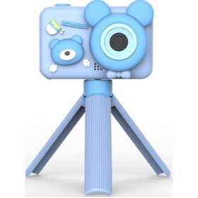 Resim Mengtuo El Standı Yeni Çocuk Kamerası Mavi Ayı 