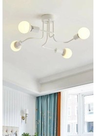 Resim Retro Akrep Modern 4'lü Plafonyer Tavana Monte Avize H 