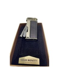 Resim SİLVİO MONETTİ GÜMÜŞ DERİLİ ÇAKMAK 