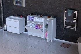 Resim YENİCE BANYO DOLABI, 65 CM 1 GENİŞ SEPETLİ, 110 CM 