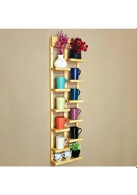 Resim Ahşap Dekoratif 10 Raflı Kupalık Kahve Fincanı Ve Bardak Standı 