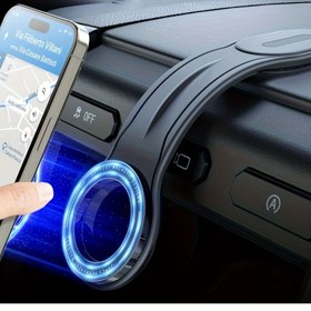 Resim 1 adet FlexiMounts Manyetik Araç Telefon Tutucu, Çıkarılabilir ve Bükülebilir Alüminyum Kol, Silikon Gösterge Paneli Montajı, Çoğu Araçla Uyumlu 