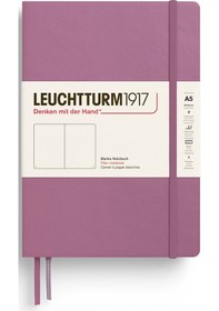 Resim Leuchtturm1917 Not Defteri Orta Boy A5 , Sert Kapak, 251 Numaralandırılmış Sayfa, Düz, Tozlu Gül Mor 