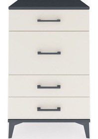 Resim Hyperion Komodin 4 Çekmeceli 60x44x96 Antrasit-aytaşı Antrasit 