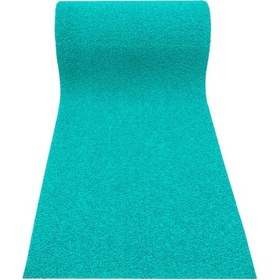 Resim 1x1 Turkuaz Kıvırcık Halı Kaydırmaz 14 Mm Bzözm7 
