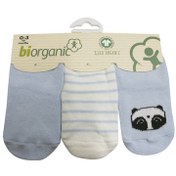 Resim Tezcanstore Bibaby Biorganic Clever Boy 3'Lü Çorap 68359 Mavi-Mavi-0-3 Ay 