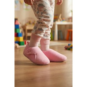 Resim Gezer Kız Çocuk Kışlık PVC Rahat Taban Cırt Cırtlı Ayarlanabilir Ev Okul Kreş Panduf Ayakkabı 
