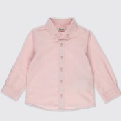 Resim Panço Erkek Bebek Basic Pembe Oxford Gömlek 