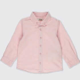 Resim Panço Erkek Bebek Basic Pembe Oxford Gömlek 