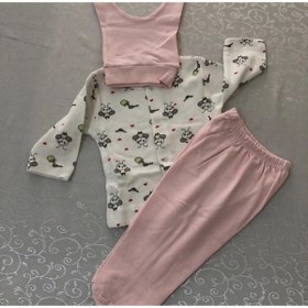 Resim Sebi Bebe Kız Bebek Pembe Yeni Doğan Arı Baskılı Pijama Takımı 30 