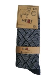 Resim 12 Li Paket Mert Erkek Kışlık Yün Çorap Karışık Renk Çok Renkli 