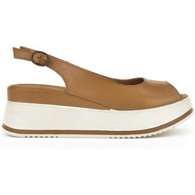 Resim Ziya, Kadın Hakiki Deri Topuklu Sandalet 151992z50000 Taba 151992z50000 320 Taba 