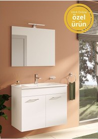 Resim VitrA Ardea Banyo Dolabı Seti 80 Cm 67073 Parlak Beyaz 