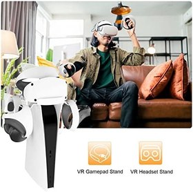 Resim PS5 Disk ve Playstation VR2, Sense Controllers, Kulaklıklar için Dijital Sürüm ile Uyumlu PS VR2 Aksesuar Standı 