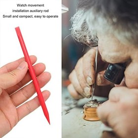 Resim Saat Kadran Çubuğu, Çift Uçlu Tasarım Kullanımı Kolay Saat Hareketi İnce Bakım için Kurulum Çubuğu (Kırmızı) 