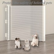 Resim Kedilere Karşı Dayanıklı Geri Çekilebilir Evcil Hayvan Kapağı - Mat Yüzey, Uzatılmış Tasarım, Montaj Gerektirmez, Köpekler ve Kediler İçin, Koridorlar için, Atlamayı Önleyen Endüstriyel Donanımlı Ürün, Ev Kullanımı/Tüm Evcil Hayvan Sahipleri 