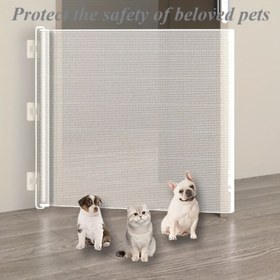 Resim Kedilere Karşı Dayanıklı Geri Çekilebilir Evcil Hayvan Kapağı - Mat Yüzey, Uzatılmış Tasarım, Montaj Gerektirmez, Köpekler ve Kediler İçin, Koridorlar için, Atlamayı Önleyen Endüstriyel Donanımlı Ürün, Ev Kullanımı/Tüm Evcil Hayvan Sahipleri 