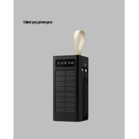 Resim Zero Land Depomix LED Aydınlatmalı Güneş Panelli Powerbank Seyahat ve Kamp Için 
