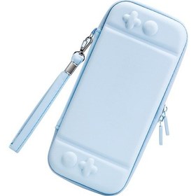 Resim Nintendo Switch İçin Deri Taşıma Koruyucu Kılıf Çanta Sky Mavi 