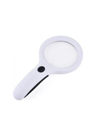 Resim Büro Ev Ofis İçin 3x Büyütür 60mm Lens Pilli Led Işıklı Büyüteç Okuma Takı Kontrol El Büyüteci 