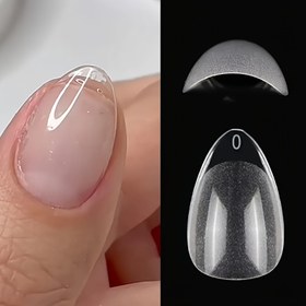 Resim 240 adet XXS kısa badem şeklinde jel tırnak ucu seti - Ultra yumuşak ve dikişsiz, küçük tırnakların tam kapsamı için uygun - Uygulaması kolay, kuaför kalitesinde tırnak sanatı tasarım aracı 