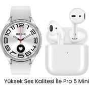 Resim sanalticaretiniz Watch 6 Classic Akıllı Saat ve Pro 5 Mini Bluetooth Kulaklık 