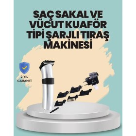 Resim Savarga Profesyonel Erkek Tıraş Makinesi - Kablosuz, Paslanmaz Bıçaklı ve Tam Aksesuar 