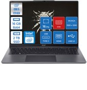 Resim Acer Aspire Lite 16 Intel Core I5-1235U 16GB Ddr5 Ram 2tb SSD 16'' IPS Wuxga Fhd Windows 11 Pro Taşınabilir Bilgisayar AL1651PWP05 + Zettaçanta 