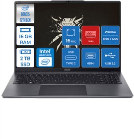 Resim Acer Aspire Lite 16 Intel Core I5-1235U 16GB Ddr5 Ram 2tb SSD 16'' IPS Wuxga Fhd Windows 11 Pro Taşınabilir Bilgisayar AL1651PWP05 + Zettaçanta 