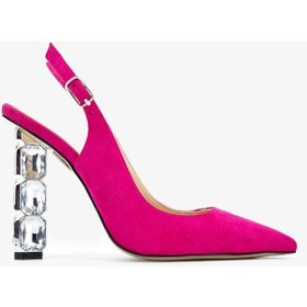 Resim Valmenti Livio Kadın Fusya Süet Hakiki Deri Topuklu Sandalet 22 3134 Bn Ayk Y24 Fuşya 
