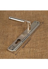 Resim Can Aynalı Nikel Saten Yale Çelik Kapı Kolu 1 Takım 