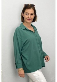 Resim Mia Butik Kadın Mint Yeşili Ayrobin Gömlek Mint Yeşili 