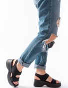 Resim infon shoes creation 24414-573 Siyah Dalgıç Günlük Dolgu Topuk Kadın Sandalet 