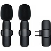 Resim Teltree Kablosuz Gürültü Engelleme Kragı Mikrofonu, 2.4g, Telefon Canlı Yayını İçin, 2'li Paket, Type-c, Şarj Desteği 