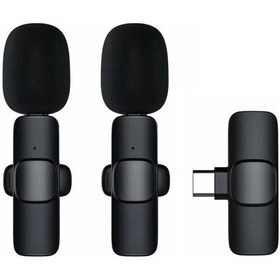 Resim Teltree Kablosuz Gürültü Engelleme Kragı Mikrofonu, 2.4g, Telefon Canlı Yayını İçin, 2'li Paket, Type-c, Şarj Desteği 