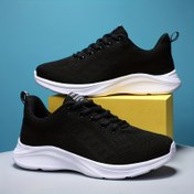 Resim Mesh Nefes Dokuma Tenis Spor Ayakkabıları, Kadınlar ve Erkekler İçin Hafif Kaymaz Seyahat Ayakkabıları 