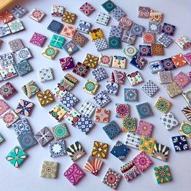 Resim 150g Paket DIY Eritmez Cam Mozaik Karolar - 3D Canlı Çiçek, Geometrik ve Soyut Desenler Mavi, Turuncu, Pembe, Sarı, Yeşil, Mor - Ev Dekoru, El Sanatları, Sanat Projeleri, Duvar Süslemesi, Sanatsal Tasarımlar, Parlak Yüzey, El İşi Malzemeleri, El Sanatları Tutkunlar İçin 