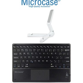 Resim Microcase Samsung Uyumlu S11 Ultra 14.6 İnch Tablet İçin Tablet Bluetooth Touchpad Klavye 28 Cm Tr Sticker + Tablet Standı - Al2756 Tablet Tutucu 