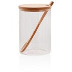 Resim Bambu Kapaklı Borosilikat Cam Kavanoz 550 Ml The Mia