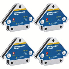 Resim 2/4 adet Güçlü Kaynak Manyetiği Kaynak Manyetik Kelepçe Ok Braketi Metal İşleme Mig Araçları ve Ekipmanları 45, 90, 135 Derece Açı Manyetiği 