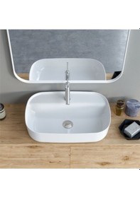 Resim Turkuaz Seramik Cerastyle Aqua Çanak Lavabo 60CM Pop Up Seramik 